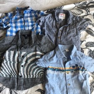 Lot-4 piece boy button ups size 18 mo-2t